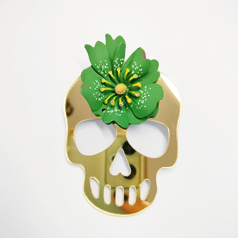 Calavera Flor Verde