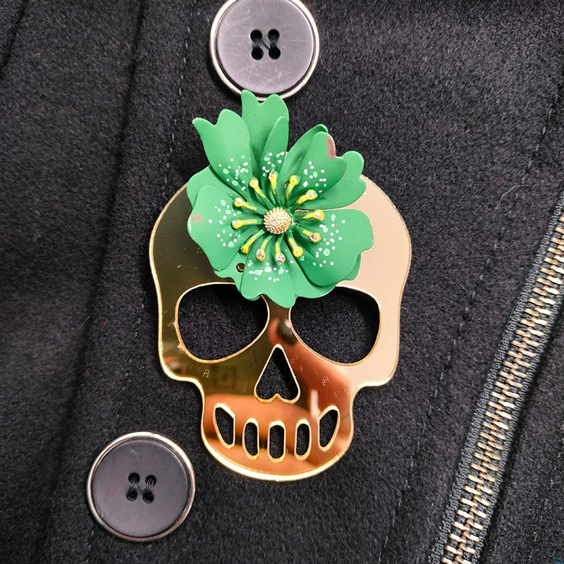 Calavera Flor Verde