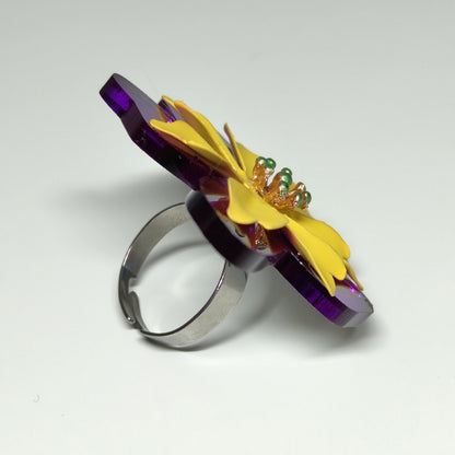 Anillo Jaune Et Violet