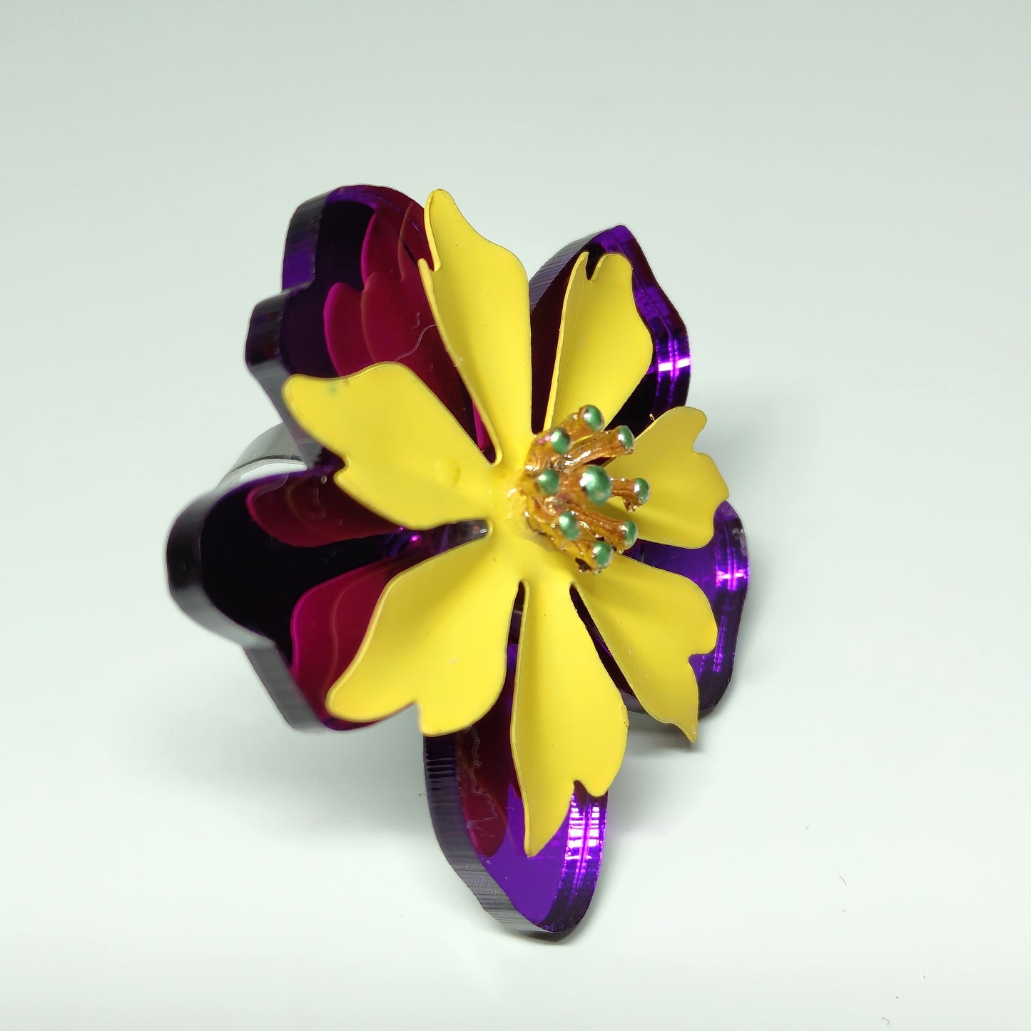 Anillo Jaune Et Violet